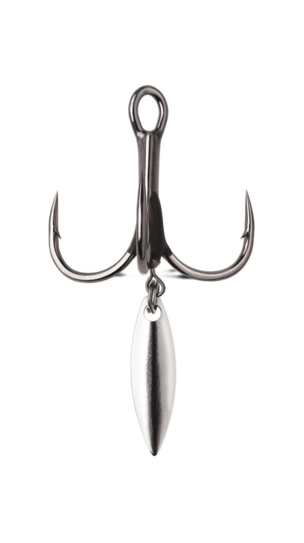 VMC Vmc Dressed X Rap Treble Hook Size Black Nickel Feather Package of 2 '  Dt P