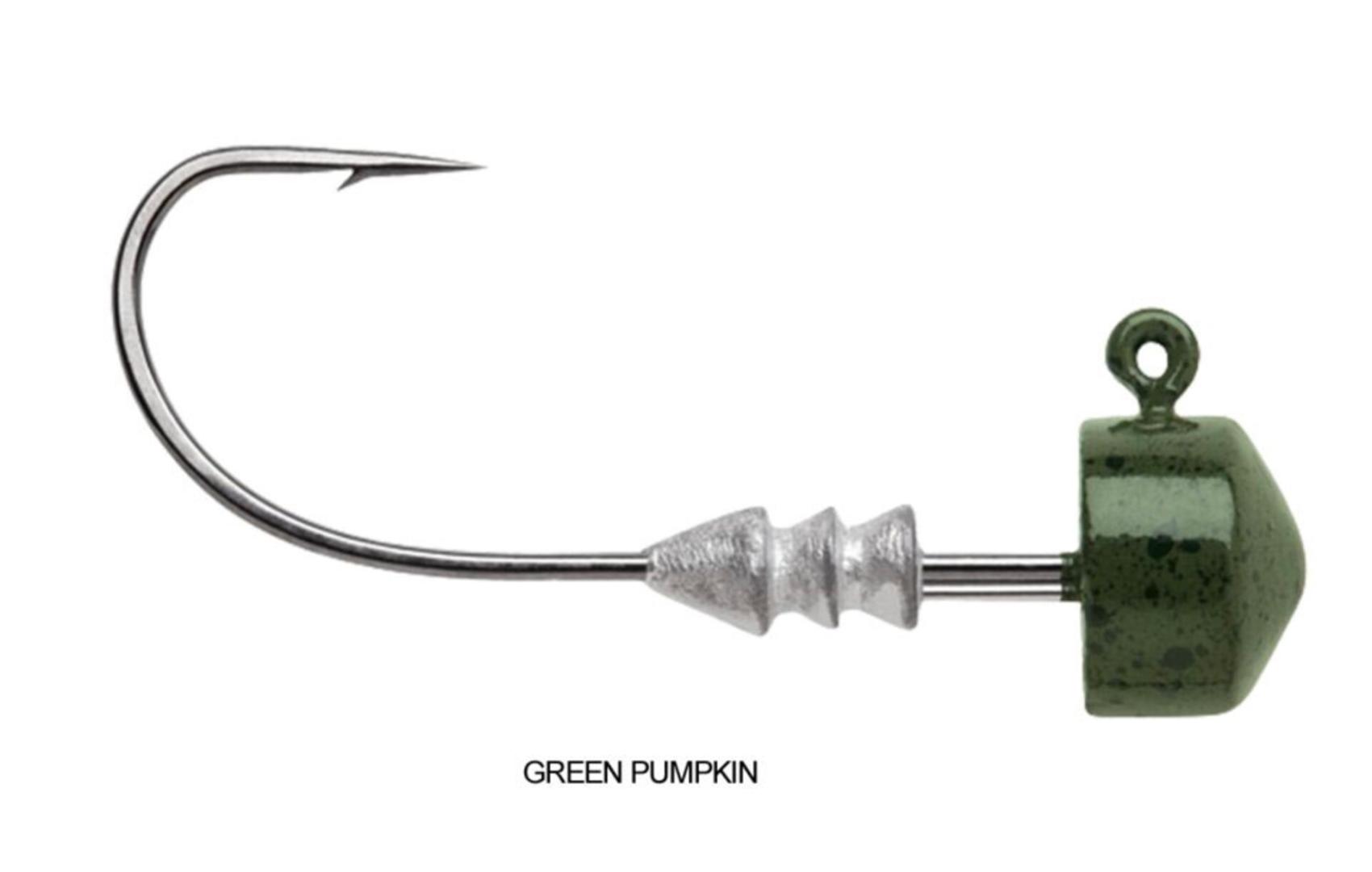 Savage Gear Ned Head Jig Head - 1/0 Hook, 1/8 Oz Weight, Green Pumpkin Color For Fishing - View #3